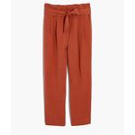 Madewell orange linen blend paperbag pants size 4 Photo 3