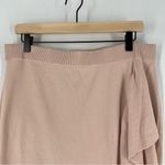 Midnight Velvet Petal Pink Stretch Knit Ruffle Front Pull On Pencil Skirt Size L Size L Photo 1
