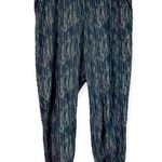 Women’s Joggers Elastic Tie Waist Athletic Casual Green Black Print Size XL Photo 0