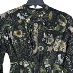 Anthropologie Farm Rio Canvas Jumpsuit Coveralls Zip Up Tropical Green XS NWT Photo 1