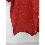 Madewell  V-Neck Pocket Shirt Red Floral Jacquard Sz M Button Down Western Indie Photo 6