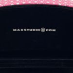 Max Studio  Women Glasses Case Pink White Geometric Hard Shell Protective‎ Holder Photo 3