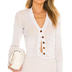ANINE BING NWT  Layla Cream Button‎ Up Cardigan Sweater Ribbed Small New Photo 0
