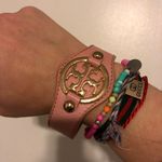 Tory Burch Vintage Y2k Leather Style Pink Cuff Photo 9