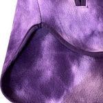 Green Tea Fleece Pullover Womens XL Purple Tie Dye Snap Neck Pockets Used Photo 12