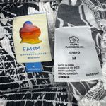 Farm Rio  Black/White POPLIN BEADED TROPICAL CELESTIAL SUNS MIDI DRESS M Photo 9