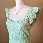 LENA | Green Trumpet Lace Fly Away With Me Maxi Dress Sz M Size M Photo 3