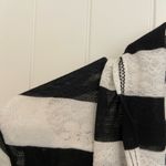 Ny Collection NWOT  women’s‎ black white lace striped ruched open cardigan large Photo 6