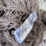 ZARA  crochet knit fringe sweater‎ tan women’s size M Photo 5