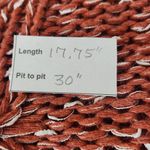 HYFVE  Coral Red Chunky Knit Cropped Sweater Hoodie Size Small Oversized Pullover Photo 9