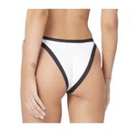 l*space L Foley Bitsy Cut White Ribbed Swim Bottom Stretch Women's Size Large NWT Photo 13