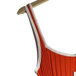 Solid & Striped Kimberly Flame Orange Ribbed Side Snap Sleeveless Midi Dress L Photo 7