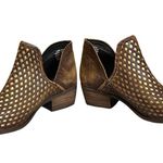 Musse & Cloud  Anthro Tan Netflix Perforated Leather Bootie Size 7 Festival Boho Photo 3