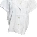 The Sleep Code Pajama Top Women’s Size XL White Cotton Seersucker Button Shirt Photo 3