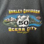 Harley Davidson  Route US 50 Muscle Shirt Vintage Y2K Large L Gray Tank Top Photo 7