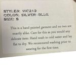 Watercolour Dancewear Hand Painted Blue Silver Sports Bra Top Size S WC219 Photo 4