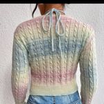 NWT, Lavishly Paris Women’s Designer Ombre Sweater. Size 6. Pink Photo 3