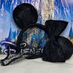 Disney  parks haunted mansion funeral veil black lace Minnie Mouse ears Photo 0