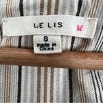 Le lis  Mini Shirt Dress Womens S Cream Striped Tie Front Cut Out Cottagecore Photo 5