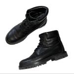 Vince Leather Ankle Combat Boots size 6 Black Photo 0