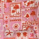 Sigrid Olsen  Sleepwear Pajamas Set Small Pink Orange Beach Shorts‎ Collar Button Photo 2