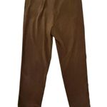 J. McLaughlin Chocolate Brown Straight Leg Flat Front High Rise Faux Suede 10 Photo 2