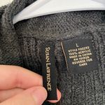 Susan Lawrence  women’s thick gray‎ knit acrylic open drapey vest sweater large Photo 3