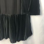 Alice + Olivia Black Silk Pleated Long Sleeve Mini Dress S Photo 3