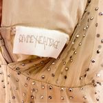Revolve Divine Heritage Crystal Embellished Mesh Maxi Dress Gown Nude sz Medium Photo 8