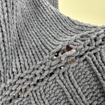 Aerie Sweater Womens Medium Blue Cowl Neck Pullover Chunky Knit Photo 3