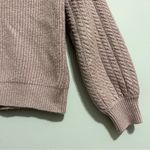Tahari  Ribbed Cable Knit Crewneck Sweater Light Pink M Photo 8