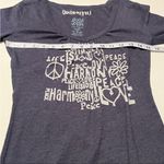 Life is Good Good Vibes by Life Is‎ Good Womens Size XS Blue Long Sleeve Shirt V-Neck Fitted Photo 3