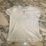 Madewell NWT Cotton Perfect Crewneck White TShirt XXS pallet dust washed by hand Photo 3