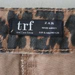 ZARA New  Trf Denim Leopard Print Mini Skirt Size S Photo 3