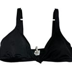 Madewell Bikini Top Second Wave Tie Front Fixed Wide Strap Black Large NWT Photo 1