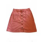 Anthropologie Pilcro/ Letterpress Button Coral Chino Skirt 0 Orange Size M Photo 1