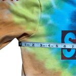Hand Crafted Tie Dye Hoodie Spiral Rainbow Sassy Spellout Pullover Sweater med Pink Photo 2