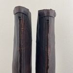 Patricia Nash Dark Brown Red Leather Loretta Tall Knee High Riding Heeled Boots Photo 6