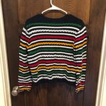 LA LIGNE x Target Women's Textured Striped Cardigan Sweater Navy Red Yellow Blue Size L Photo 2