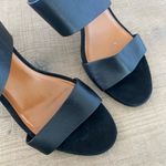 Aquatalia  black open tie baylor leather heels sandals Photo 2