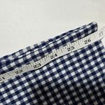 Cynthia Rowley Blue & White Gingham Rugfle Detail Slim Ankle Pants Size 10 Photo 7