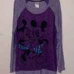 Disney Parks Long Sleeve Mickey and Minnie Baseball Style Lightweight Knit XL Photo 0