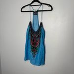 Camilla  blue silk top size small Photo 1