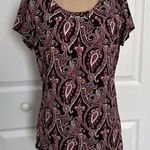 White House | Black Market  Horse-bit Paisley Print Cap Sleeve Top Blouse Size XS Photo 0