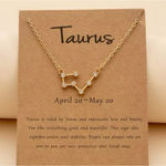 Boutique NEW Taurus 18k Gold Constellation Zodiac Star Necklace Birthday‎ Astrology Photo 1
