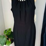 Eliza J Faux Pearl Sleeveless Shift Dress Classic Little Black Dress Size 12 NWT Photo 2