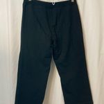 Y2K New York and Company Black Embroidered Floral Wide Leg Crop Sweatpants Pants Size M Photo 5