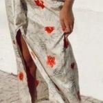 ZARA Floral Tropical Print Knotted Midi Skirt Small Photo 1