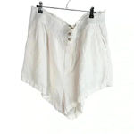 Madewell White Linen Blend Pull On Paperbag Shorts Photo 1