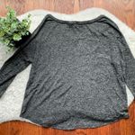 American Eagle AEO Grey Fitted 3/4 Sleeve Crewneck Swing Top XS Photo 1